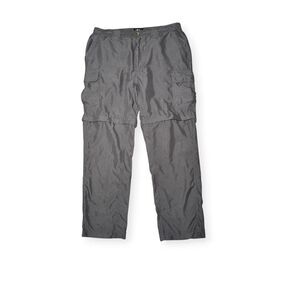Utex Canada Men's Large (36-38) Cargo Zip-Off Convertible Hiking Pants Dark Gray